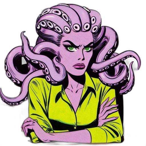 hair, creature, comic book art, concept art transparent PNG cut-out