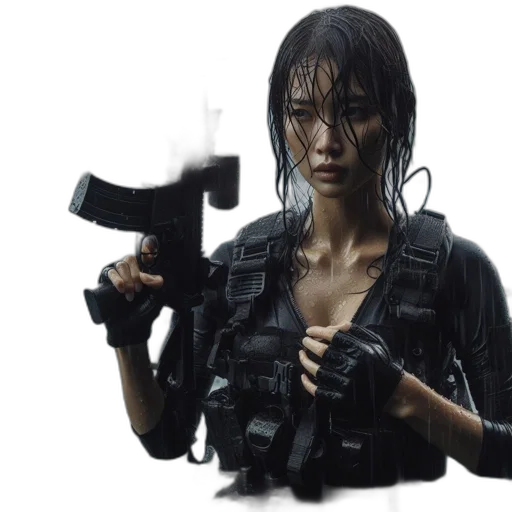 weapon, concept art, photorealistic, comic book art transparent PNG cut-out