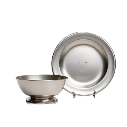 food, silver, bowl, plate transparent PNG cut-out