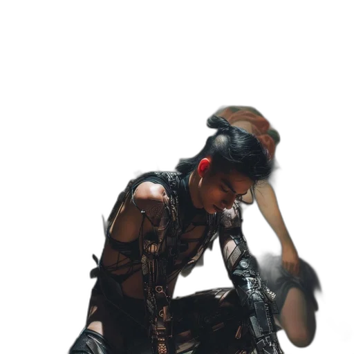 robot, weapon, mask, staff transparent PNG cut-out