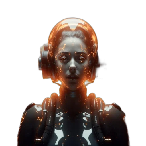 robot, face, mask, creature transparent PNG cut-out