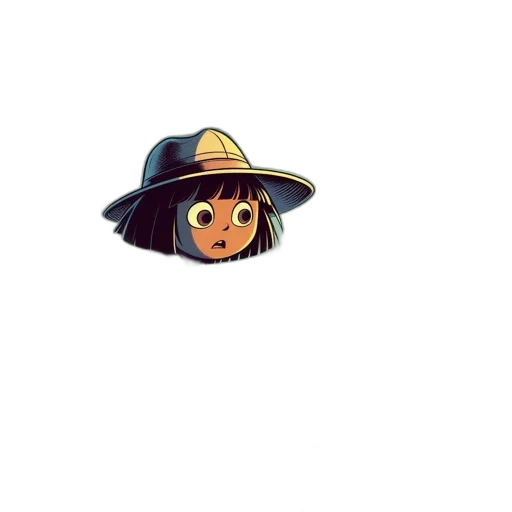 hat, staff, mask, creature transparent PNG cut-out