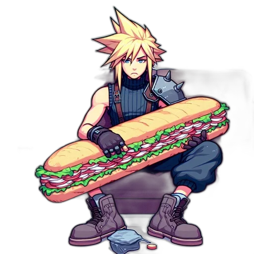 food, pixel art, concept art, anime transparent PNG cut-out