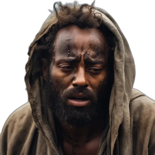 face, somber, man, beard transparent PNG cut-out