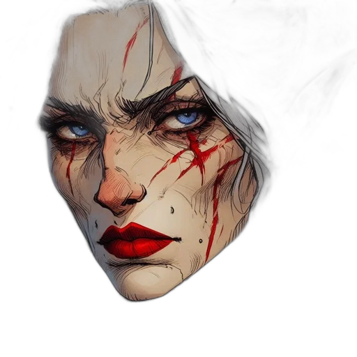 face, mask, fantasy art, concept art transparent PNG cut-out