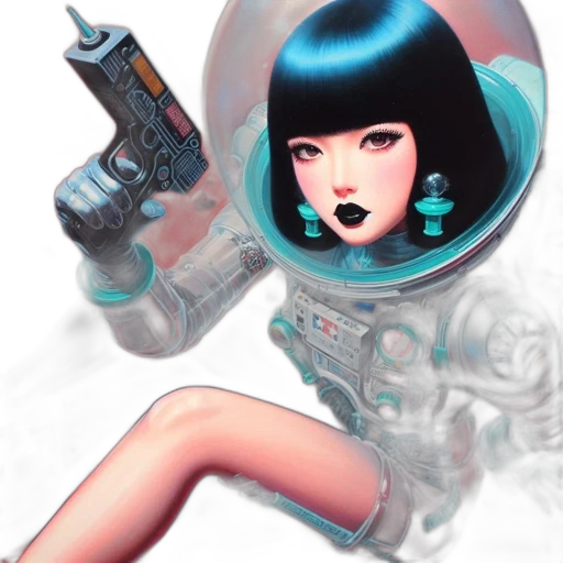 robot, weapon, face, staff transparent PNG cut-out
