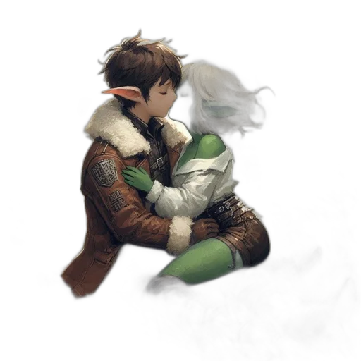 jacket, dragon, concept art, watercolor transparent PNG cut-out
