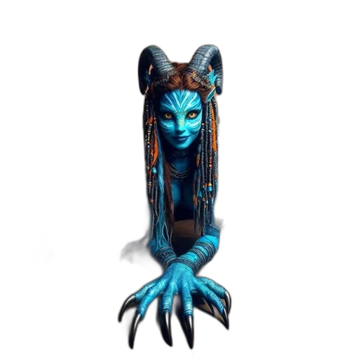 mask, jewelry, creature, staff transparent PNG cut-out