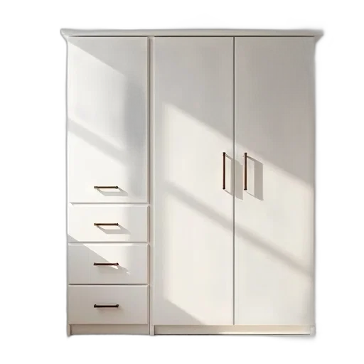 furniture, 3d render, white, wardrobe transparent PNG cut-out