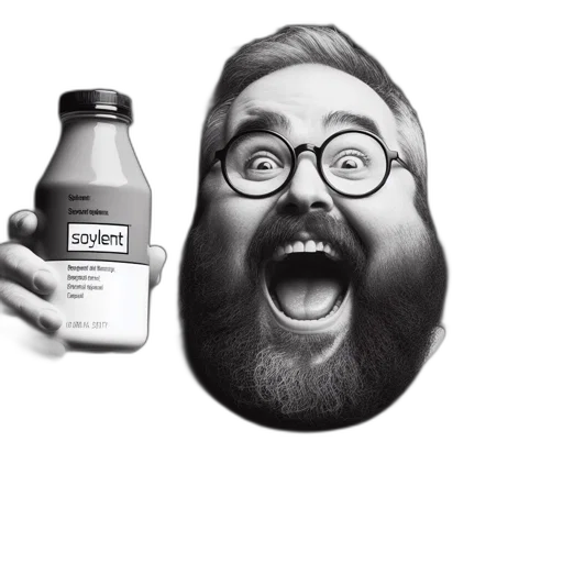 bottle, food, animal, face transparent PNG cut-out