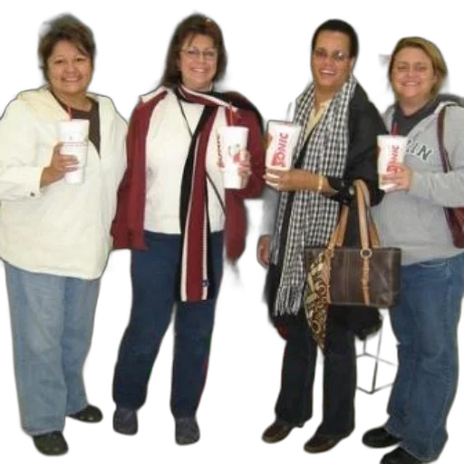 staff, jewelry, four, women transparent PNG cut-out