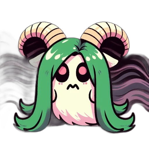 hair, creature, mask, staff transparent PNG cut-out