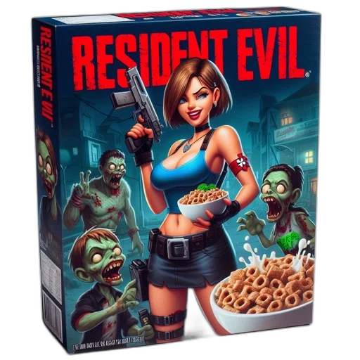 concept art, comic book art, pixel art, cereal transparent PNG cut-out