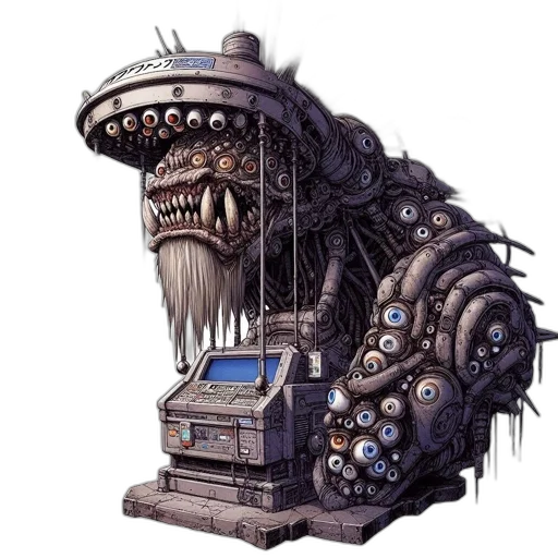robot, furniture, staff, creature transparent PNG cut-out