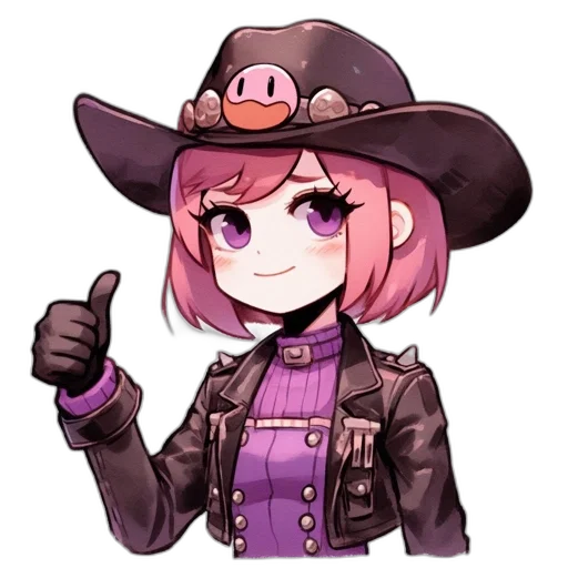hat, staff, weapon, jacket transparent PNG cut-out