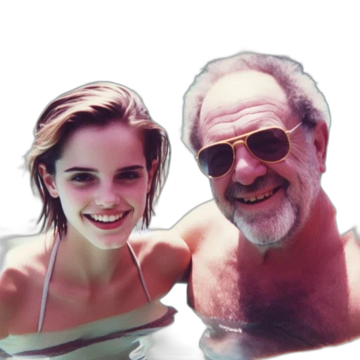 face, vaporwave, photorealistic, underwater transparent PNG cut-out
