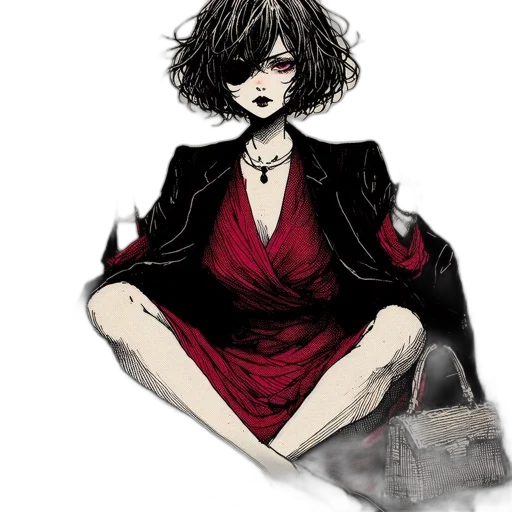 dress, jacket, mask, jewelry transparent PNG cut-out