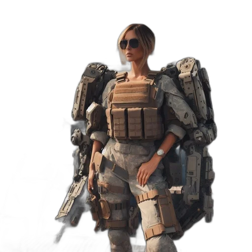 weapon, jacket, robot, dress transparent PNG cut-out