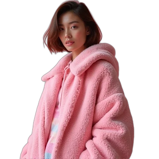 jacket, vaporwave, pastel, neon transparent PNG cut-out