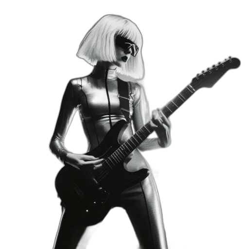 robot, jacket, hair, weapon transparent PNG cut-out