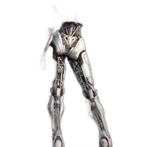 robot, creature, staff, weapon transparent PNG cut-out