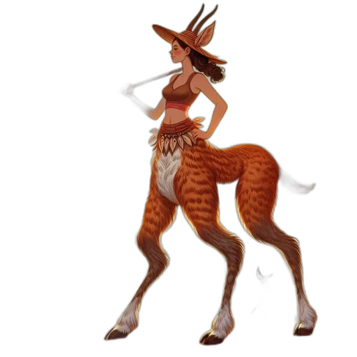 animal, creature, dress, staff transparent PNG cut-out