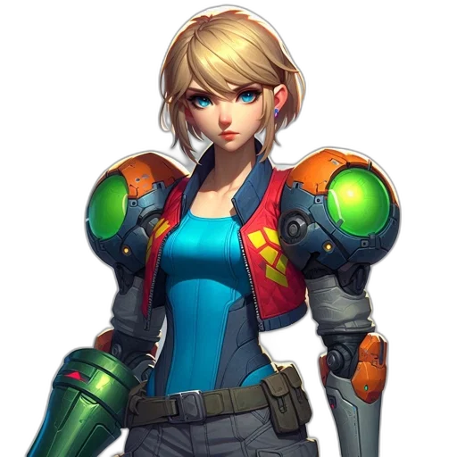 robot, weapon, jacket, staff transparent PNG cut-out