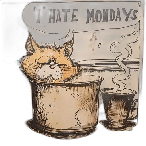 grumpy-looking, cat, sits, pot transparent PNG cut-out