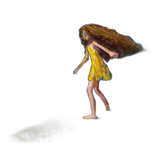 umbrella, dress, hair, staff transparent PNG cut-out