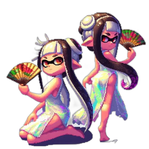 pixel art, concept art, vaporwave, anime transparent PNG cut-out