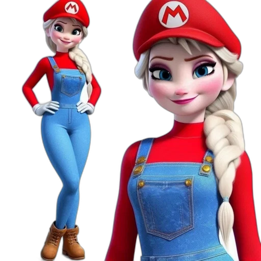 dress, hat, face, 3d render transparent PNG cut-out