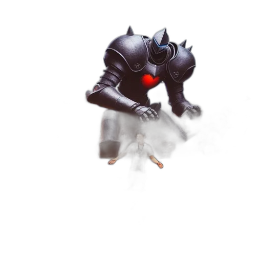 robot, dragon, weapon, staff transparent PNG cut-out