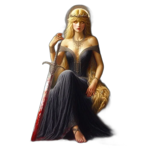 jewelry, dress, sword, crown transparent PNG cut-out