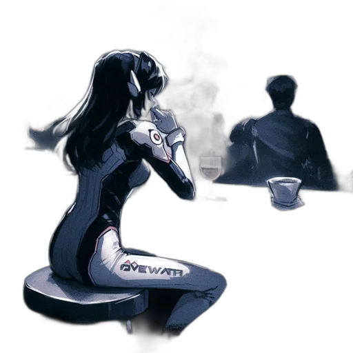 robot, dress, concept art, comic book art transparent PNG cut-out