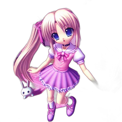 dress, staff, anime, pixel art transparent PNG cut-out