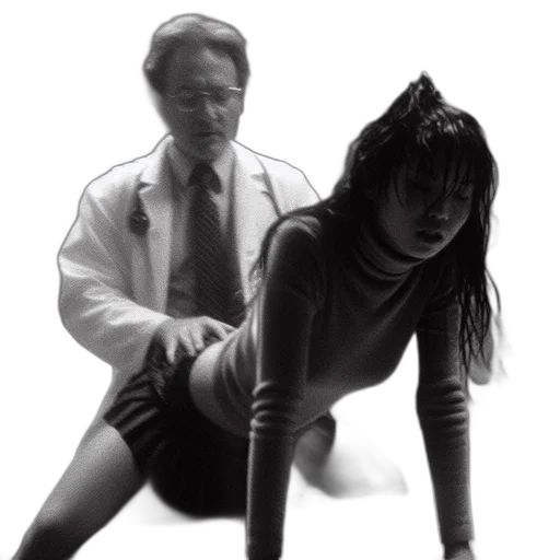 staff, vaporwave, cyberpunk, photorealistic transparent PNG cut-out