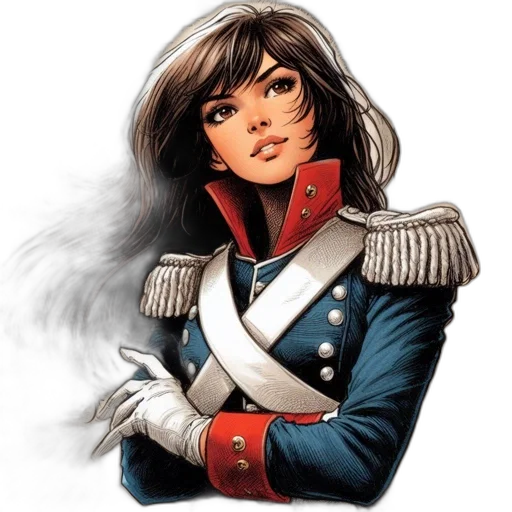 jacket, staff, face, comic book art transparent PNG cut-out