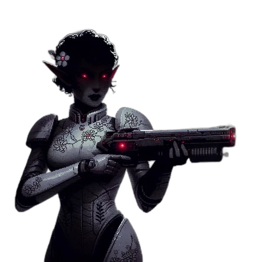 weapon, robot, staff, concept art transparent PNG cut-out