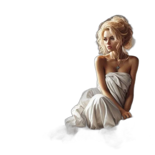 dress, jewelry, concept art, photorealistic transparent PNG cut-out
