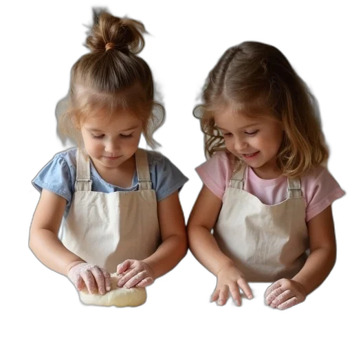 two, little, children, girls transparent PNG cut-out