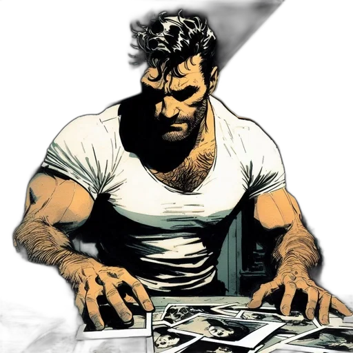 comic book art, concept art, cyberpunk, cartoon transparent PNG cut-out