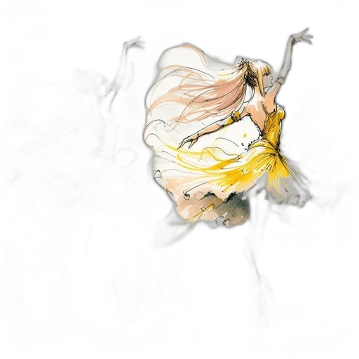 flower, dress, hair, staff transparent PNG cut-out