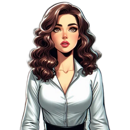 dress, jacket, face, staff transparent PNG cut-out