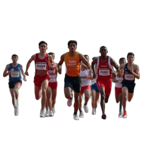 very, close, start, athletics transparent PNG cut-out