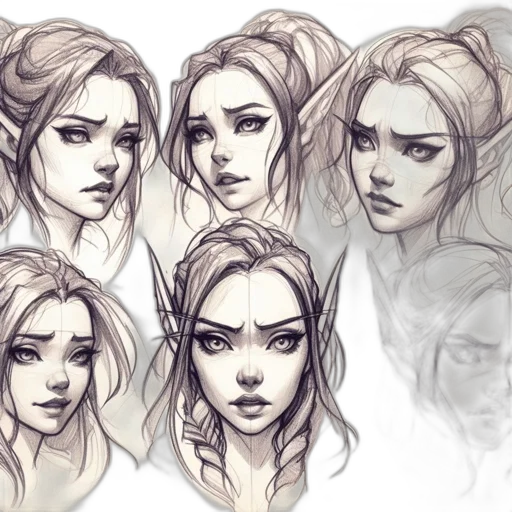 face, concept art, fantasy art, comic book art transparent PNG cut-out