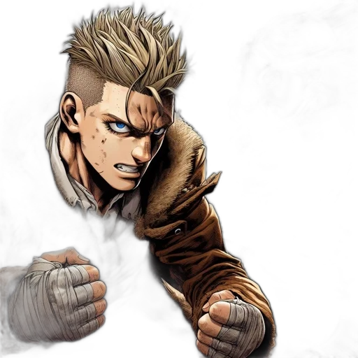 face, jacket, concept art, comic book art transparent PNG cut-out