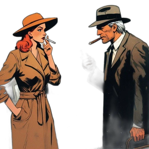 hat, jacket, comic book art, concept art transparent PNG cut-out