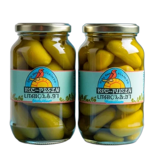food, two, glass, jars transparent PNG cut-out