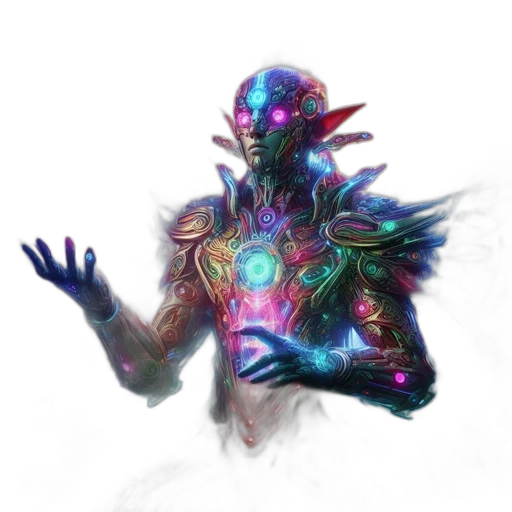 creature, staff, robot, mask transparent PNG cut-out