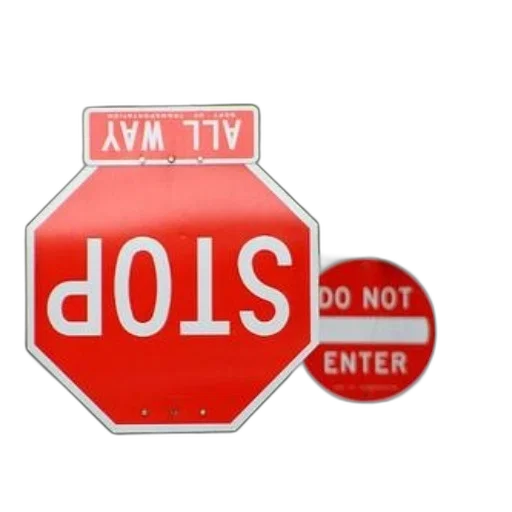 stop, sign, all, way transparent PNG cut-out